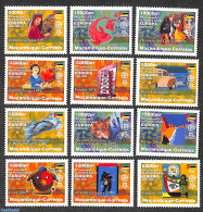 Mozambique 2006 50 Years Europa Stamps 12v, Mint NH, History - Nature - Europa Hang-on Issues - Fish - Europese Gedachte