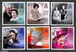 Isle Of Man 2021 Queen Elizabeth II 95th Anniversary 6v, Mint NH, History - Kings & Queens (Royalty) - Familles Royales