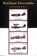 Tuvalu 2015 Italian Aircrafts Of World War II 4v M/s, Imperforated, Mint NH, History - Transport - World War II - Airc.. - WW2