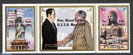 Fujeira 1972 Nixon's Visit To The USSR 3v [::], Mint NH, History - American Presidents - Politicians - Fujeira