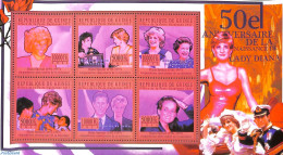 Guinea, Republic 2011 Princess Diana 6v M/s, Mint NH, History - Charles & Diana - Kings & Queens (Royalty) - Familles Royales