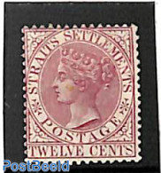 Malaysia 1883 Straits Settlements, 12c, WM Crown-CA, Stamp Out Of Set, Unused (hinged) - Altri & Non Classificati