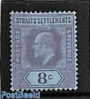 Malaysia 1902 Straits Settlements, 8c, Stamp Out Of Set, Unused (hinged) - Otros & Sin Clasificación