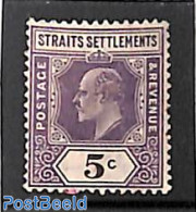 Malaysia 1904 Straits Settlements, 5c, WM Multiple CA, Stamp Out Of Set, Unused (hinged) - Sonstige & Ohne Zuordnung