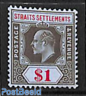 Malaysia 1906 Straits Settlements, 1$, Stamp Out Of Set, Unused (hinged) - Sonstige & Ohne Zuordnung