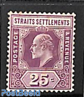 Malaysia 1906 Straits Settlements, 25c, Stamp Out Of Set, Unused (hinged) - Altri & Non Classificati