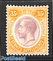 Malaysia 1922 Straits Settlements, 35c, Yellow Orange, Stamp Out Of Set, Unused (hinged) - Autres & Non Classés