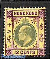 Hong Kong 1903 12c, WM Crown-CA, Stamp Out Of Set, Unused (hinged) - Nuovi