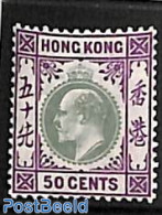 Hong Kong 1903 50c, WM Crown-CA, Stamp Out Of Set, Unused (hinged) - Unused Stamps