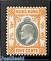 Hong Kong 1904 5c, WM Multiple CA, Stamp Out Of Set, Unused (hinged) - Ongebruikt