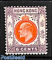 Hong Kong 1904 6c, WM Multiple CA, Stamp Out Of Set, Unused (hinged) - Nuovi