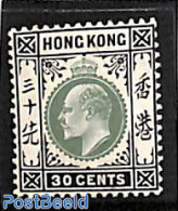 Hong Kong 1904 30c, WM Multiple CA, Stamp Out Of Set, Unused (hinged) - Ungebraucht