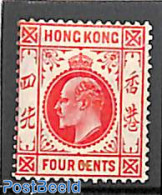 Hong Kong 1907 4c, Stamp Out Of Set, Unused (hinged) - Nuovi