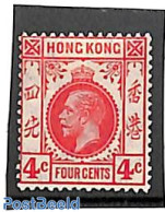 Hong Kong 1912 4c, WM Mult.Crown-CA, Stamp Out Of Set, Unused (hinged) - Ongebruikt