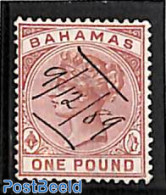 Bahamas 1884 1 Pound, Fical Used, Used Stamps - Altri & Non Classificati