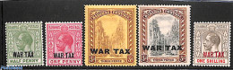 Bahamas 1918 WAR TAX Overprints 5v, Unused (hinged) - Otros & Sin Clasificación