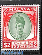 Malaysia 1950 Kedah, 2$, Stamp Out Of Set, Unused (hinged) - Otros & Sin Clasificación