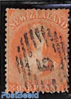 New Zealand 1864 1d, WM Star, Perf. 12.5, Used, Used Stamps - Oblitérés