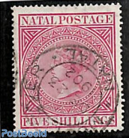 Natal 1874 5sh, Perf. 14, Used, Used Stamps - Natal (1857-1909)