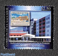El Salvador 2019 ISSS 1v, Mint NH, Stamps On Stamps - Sellos Sobre Sellos