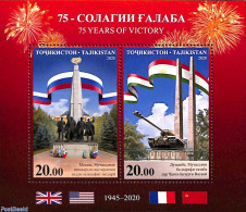 Tajikistan 2020 75 Years Victory S/s, Mint NH, History - World War II - WW2 (II Guerra Mundial)