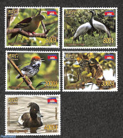 Cambodia 2020 Birds 5v, Mint NH, Nature - Birds - Cambogia