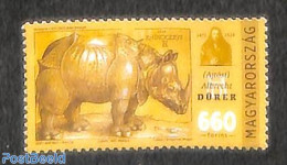 Hungary 2021 Albrecht Dürer 1v, Mint NH, Nature - Rhinoceros - Art - Dürer, Albrecht - Paintings - Nuovi