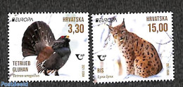 Croatia 2021 Europa, Endangered Species 2v, Mint NH, History - Nature - Europa (cept) - Birds - Cat Family - Poultry - Croatie