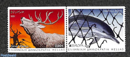 Greece 2021 Europa, Endangered Species 2v From Booklet, Mint NH, History - Nature - Europa (cept) - Animals (others & .. - Ongebruikt