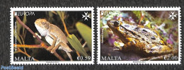 Malta 2021 Europa, Endangered Species 2v, Mint NH, History - Nature - Europa (cept) - Frogs & Toads - Reptiles - Malte