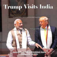 Saint Vincent 2020 Trump Visits India S/s, Mint NH, History - American Presidents - Politicians - St.Vincent (1979-...)