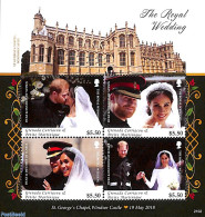 Grenada Grenadines 2021 Harry & Meghan Wedding 4v M/s, Mint NH, History - Kings & Queens (Royalty) - Case Reali