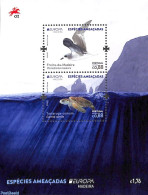 Madeira 2021 Europa, Endangered Animals S/s, Mint NH, History - Nature - Europa (cept) - Birds - Turtles - Madère