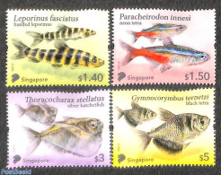 Singapore 2021 Tetra Fish 4v, Mint NH, Nature - Fish - Fishes