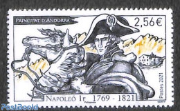 Andorra, French Post 2021 Napoleon 1769-1821 1v, Mint NH, History - Nature - Napoleon - Horses - Ongebruikt