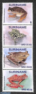 Suriname, Republic 2021 Frogs 4v [:::], Mint NH, Nature - Frogs & Toads - Surinam