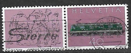 1982 Suiza Transporte Trenes 1v. + Viñeta - Trains