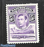 Basutoland 1938 5sh, Stamp Out Of Set, Unused (hinged), Nature - Crocodiles - Otros & Sin Clasificación