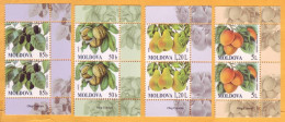 2009  Moldova Fruits, Fruits, Walnuts, Black Mulberries, Pears, Apricots  (2 х 4v) Mint - Moldova