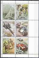 1972 SHARJAH Michel 1282-87** Sport, Hippisme, Motos, Cyclisme, Voitures De Course, Avion De Chasse - Schardscha