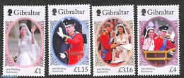 Gibraltar 2021 William & Kate Wedding 10th Anniversary 4v, Mint NH, History - Kings & Queens (Royalty) - Familles Royales