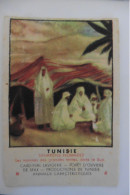 Chromo Image De Collection Tunisie - Sahariens Nomades - Les Hommes Des Tentes Du Sud - Autres & Non Classés