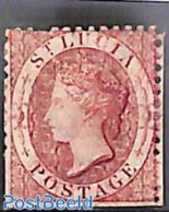 Saint Lucia 1860 1d, WM Star, Unused Without Gum, Unused (hinged) - St.Lucie (1979-...)