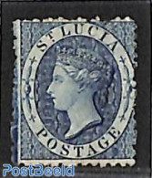 Saint Lucia 1863 4d, WM Crown-CC, Unused Without Gum, Unused (hinged) - St.Lucia (1979-...)