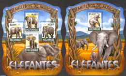 Mozambique 2015 Elephants 2 S/s, Mint NH, Nature - Elephants - Mozambique