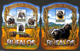 Mozambique 2015 Bufalos 2 S/s, Mint NH, Nature - Animals (others & Mixed) - Mozambique