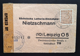 West-Sachsen 1946, Zensur Bedarfsbrief Gelaufen Leipzig - Lettres & Documents