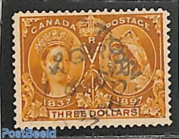 Canada 1897 3$, Used, Used Stamps - Gebruikt