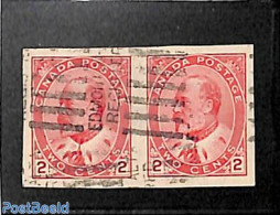 Canada 1903 2c, Imperforated Pair, Used Stamps - Usados