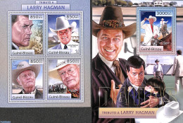 Guinea Bissau 2012 Larry Hagman 2 S/s, Mint NH, Performance Art - Movie Stars - Acteurs